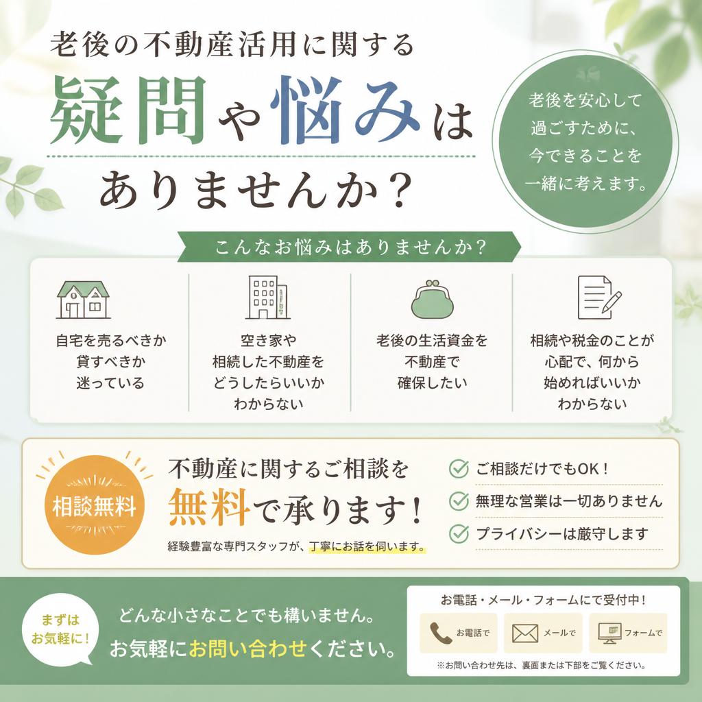 まずは無料相談を！お気軽にお問い合わせください