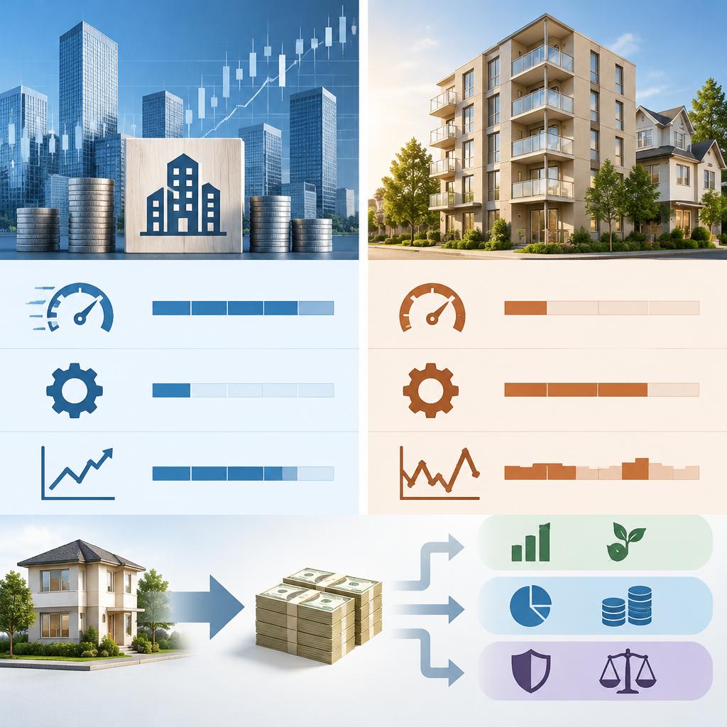 不動産投資信託（REIT）と実物不動産、違いを知って選ぶ