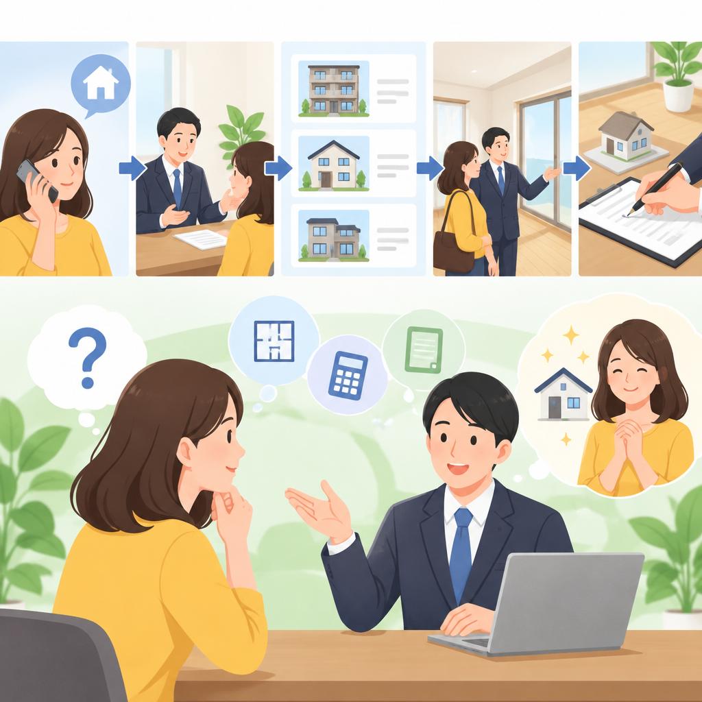 初めての賃貸契約も、ひとつずつ丁寧にご案内